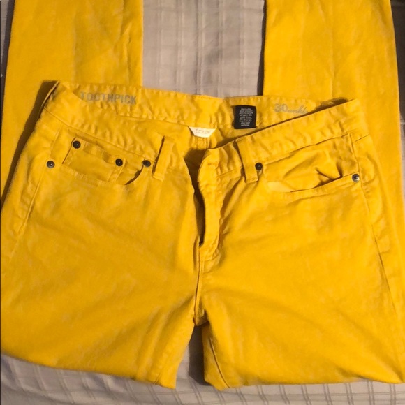 J. Crew Denim - J. Crew Mustard Toothpick Jeans size 30